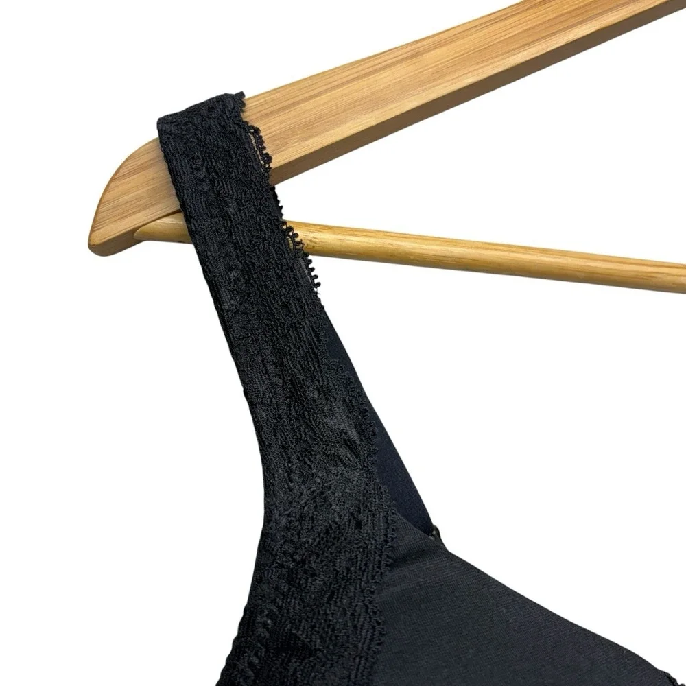 Soma Womens Bra 38DD Black Embraceable Full Coverage Lace Trim Underwire
